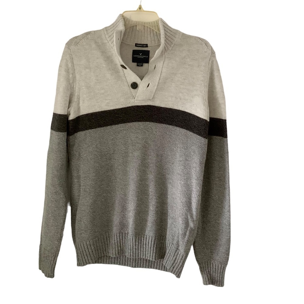 American Eagle Outfitters Men's Seriously Soft Grey Striped Size XS